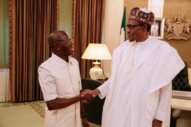 D81-CVnXYAA_B1q Kogi Guber: Buhari Meets Oshiohmole, Gov. Yahaya Bello At Aso Rock