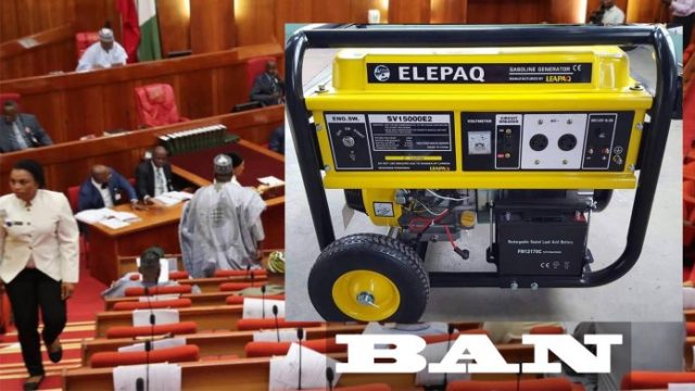Proposed Bill: Senate To Ban Importation, Use Of Generators