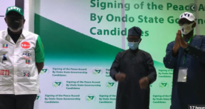 Ondo Election: Akeredolu, Jegede, Ajayi, Other Candidates Sign Peace Pact