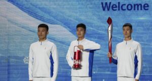Olympic Flame Arrives In Beijing For 2022 Winter Games