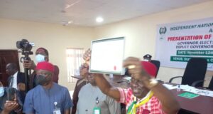 Anambra Poll: INEC Presents Certificate Of Return To Soludo, Deputy