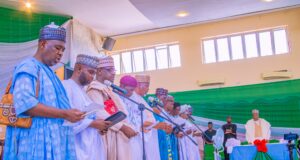 Gombe Governor Swears-In Newly Elected Councils Chairpersons. IMG 1156