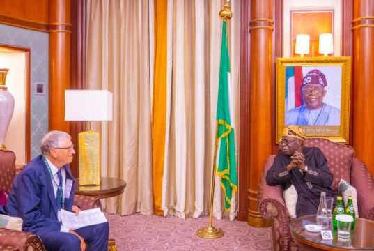 Tinubu Meets With Bill Gates, Says Nigeria Investing In Tech For Transparency. TNB GATES